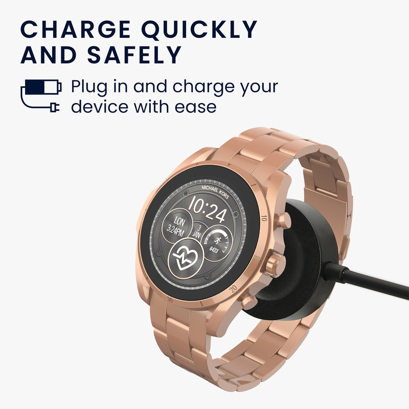 kwmobile USB Kabel Charger kompatibel mit Michael Kors GEN 6 / GEN 5e / GEN 5 / GEN 4 Watch / Skagen Falster 2 Ladekabel - Smart Watch Ersatzkabel - Fitnesstracker Aufladekabel