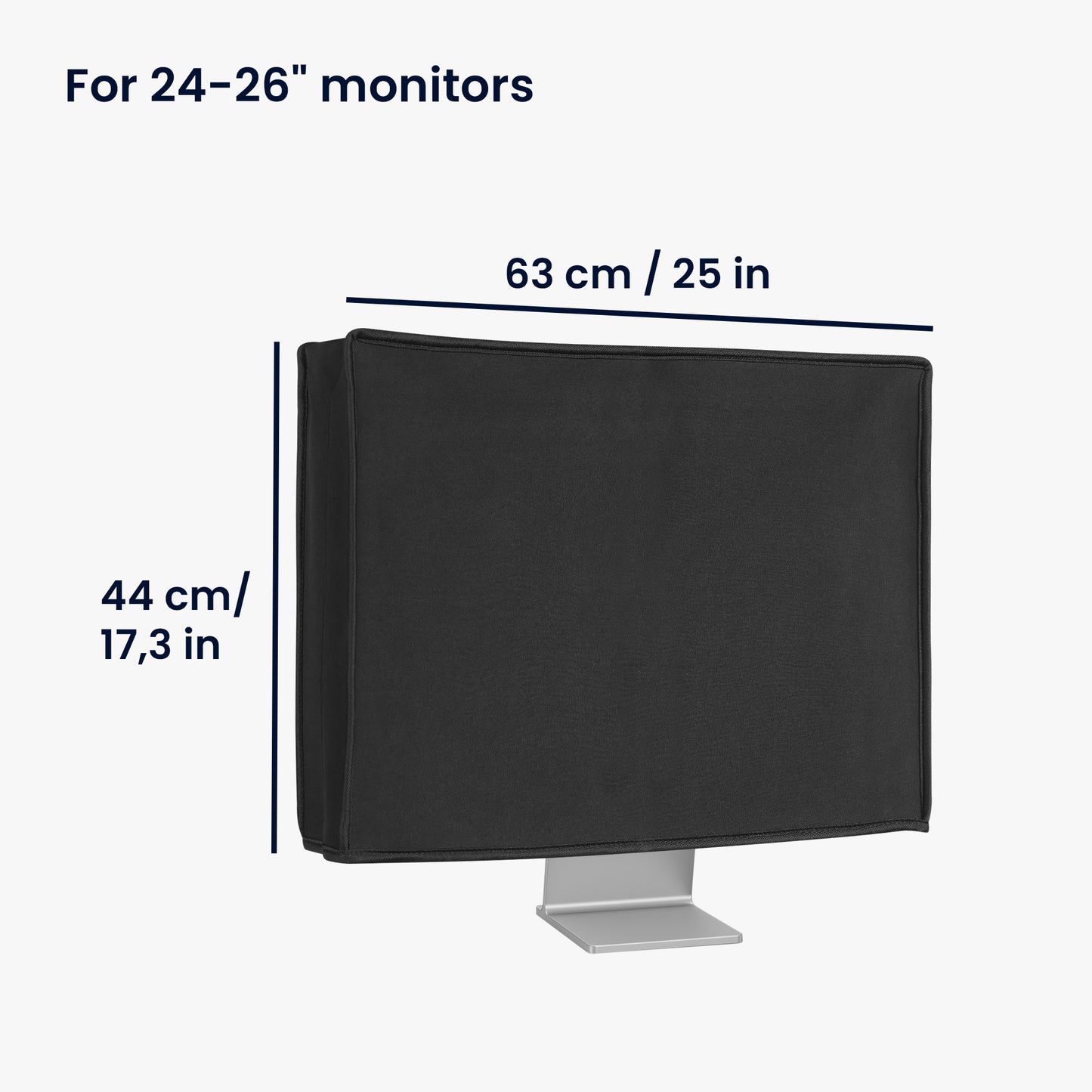 kwmobile Hülle kompatibel mit 24-26" Monitor Schutzhülle Staubschutz Abdeckhaube für PC Bildschirm Computer Screen Cover Staubhaube Haube
