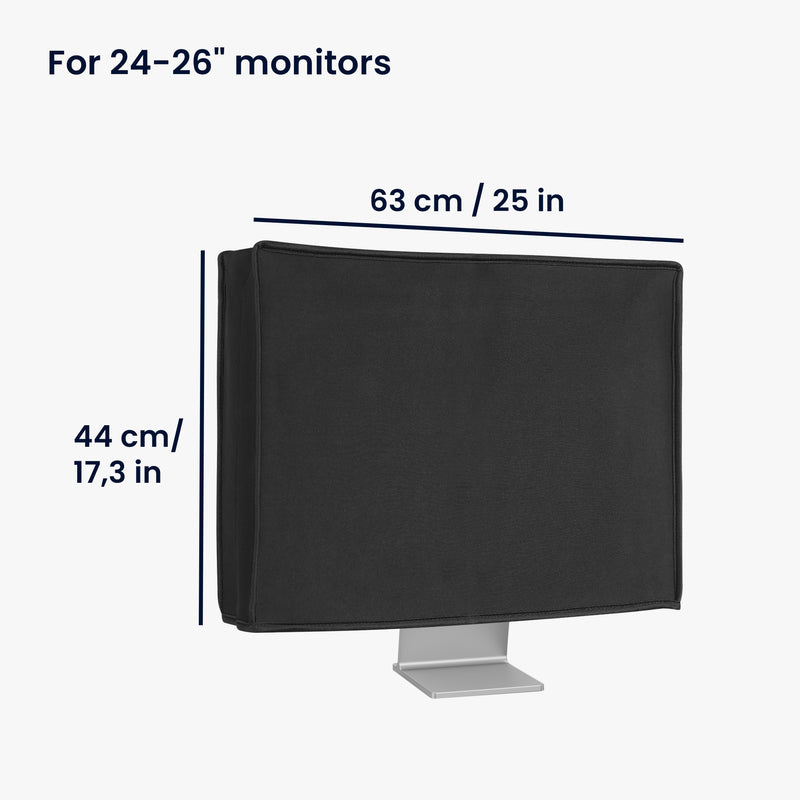 kwmobile Hülle kompatibel mit 24-26" Monitor Schutzhülle Staubschutz Abdeckhaube für PC Bildschirm Computer Screen Cover Staubhaube Haube