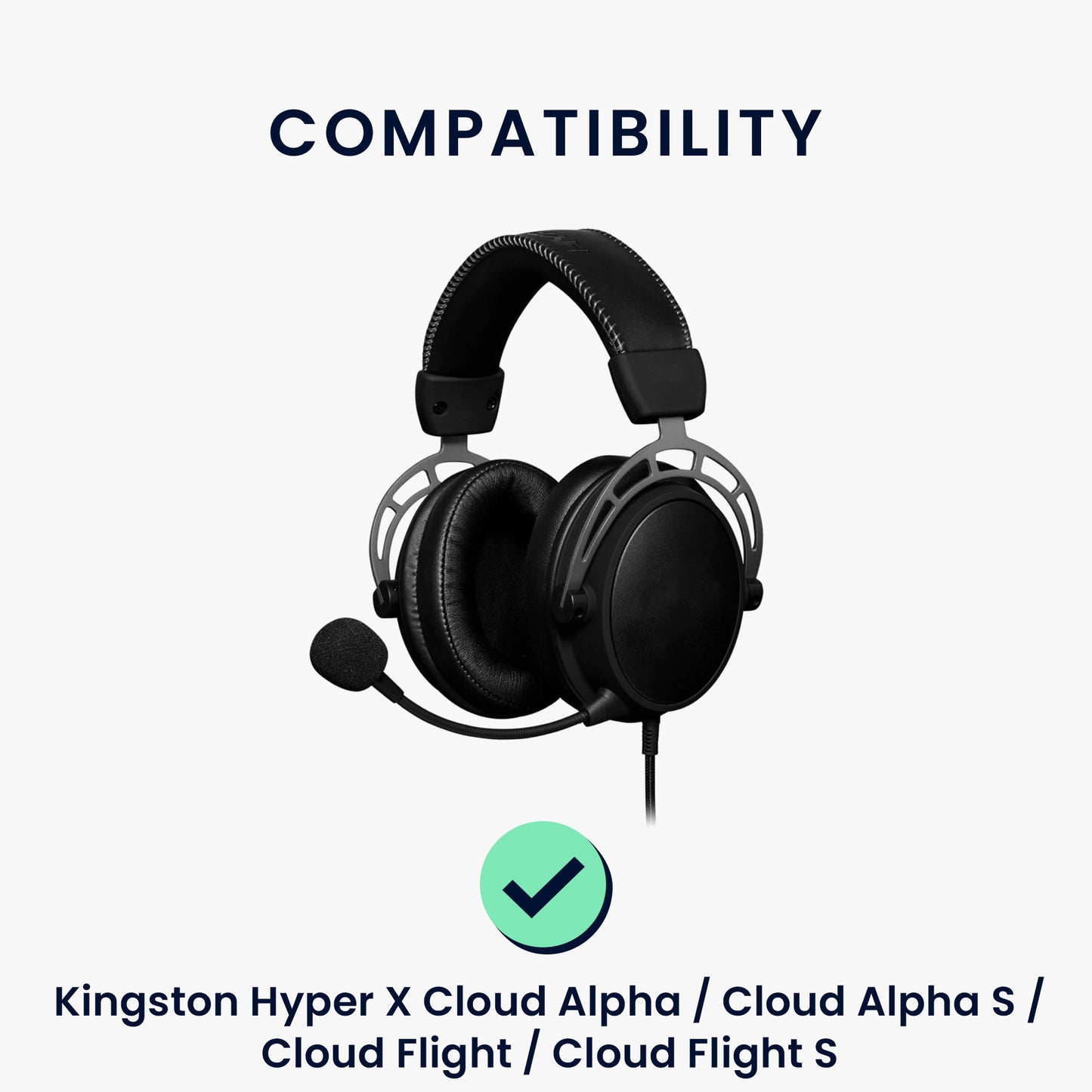 kwmobile Ohr Polster für Kingston Hyper X Cloud Alpha / Cloud Alpha S / Cloud Flight / Cloud Flight S Ohrpolster Ersatz Kopfhörer Ersatzteile Kopfhörer Ersatzpolster Over Ear Headphones