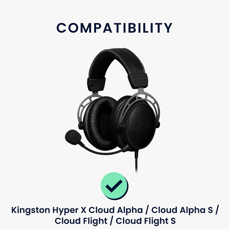 kwmobile Ohr Polster für Kingston Hyper X Cloud Alpha / Cloud Alpha S / Cloud Flight / Cloud Flight S Ohrpolster Ersatz Kopfhörer Ersatzteile Kopfhörer Ersatzpolster Over Ear Headphones