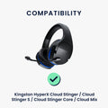 kwmobile Ohr Polster für Kingston HyperX Cloud Stinger / Cloud Stinger S / Cloud Stinger Core / Cloud Mix Ohrpolster Ersatz Ohrpolster Kopfhörer Ersatzteile Kopfhörer Ersatzpolster für Over Ear Headphones