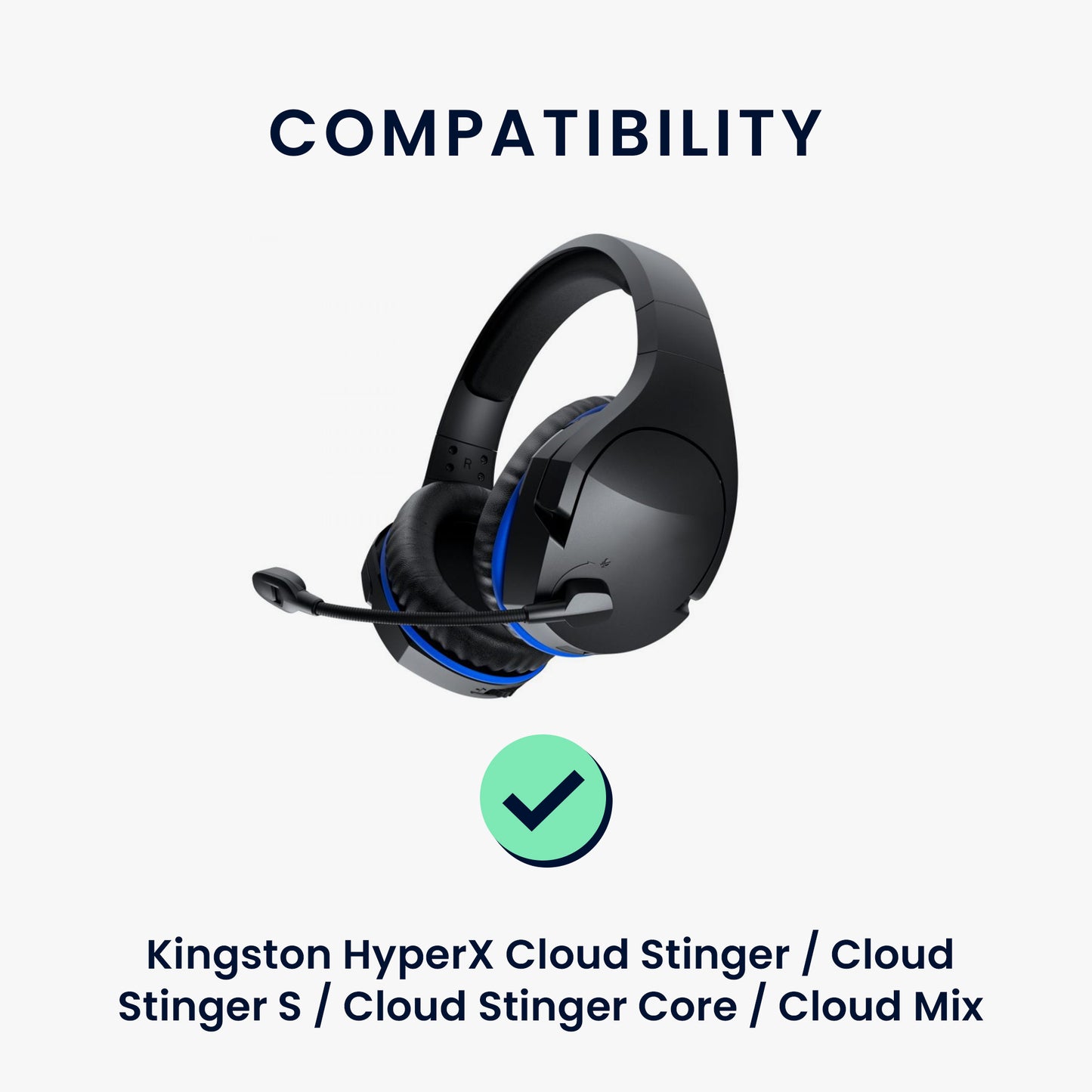 kwmobile Ohr Polster für Kingston HyperX Cloud Stinger / Cloud Stinger S / Cloud Stinger Core / Cloud Mix Ohrpolster Ersatz Ohrpolster Kopfhörer Ersatzteile Kopfhörer Ersatzpolster für Over Ear Headphones