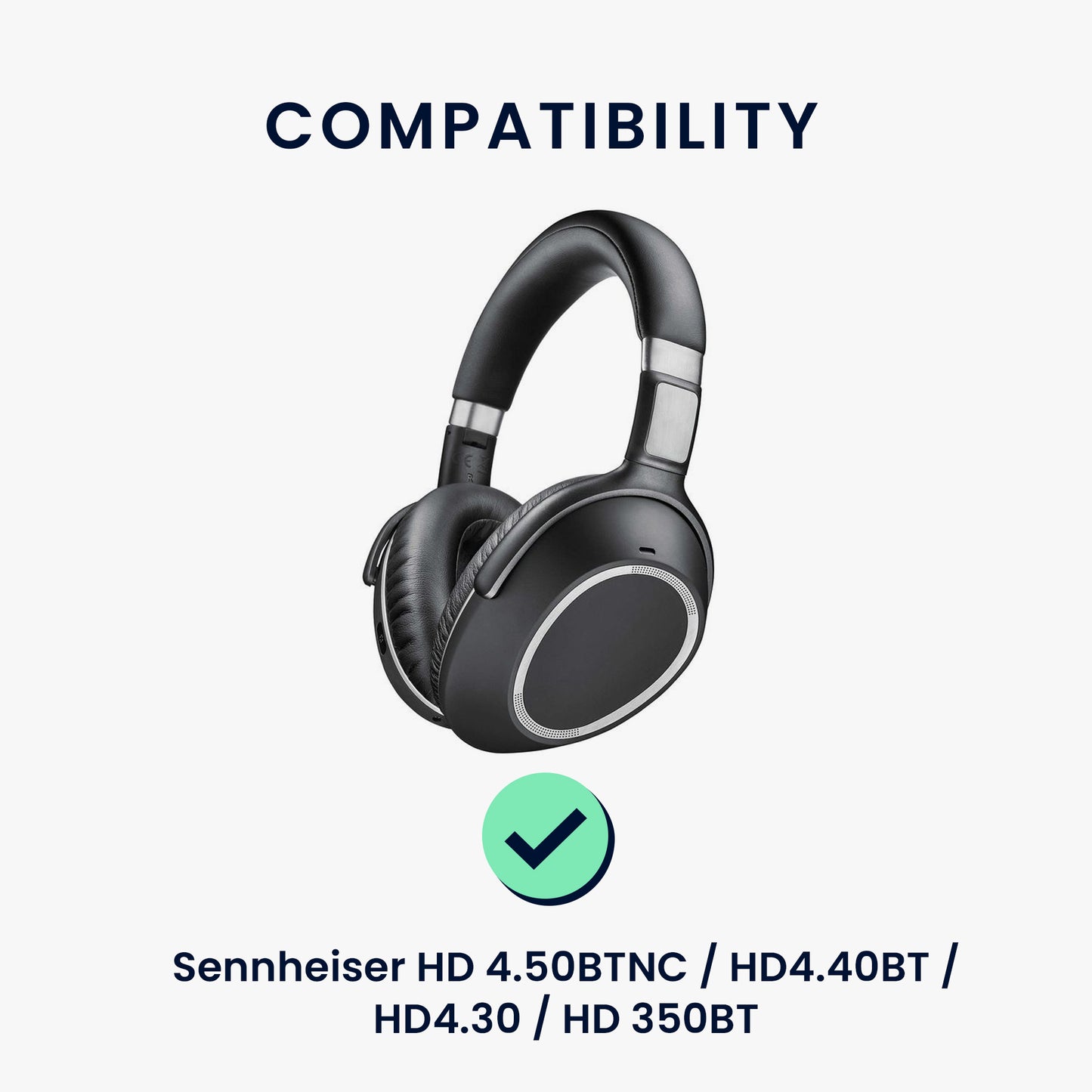 kwmobile Kopfband Abdeckung kompatibel mit Sennheiser HD 4.50BTNC / HD4.40BT / HD4.30 / HD 350BT Case - Stirnband Polster - Kopfhörer Schutz