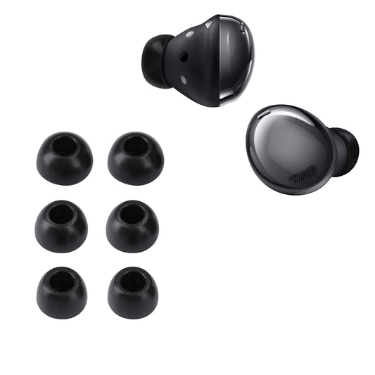kwmobile 6x Polster kompatibel mit Samsung Galaxy Buds 2 Pro - 3 Größen - Silikon Ohrstöpsel In-Ear Kopfhörer Schwarz  