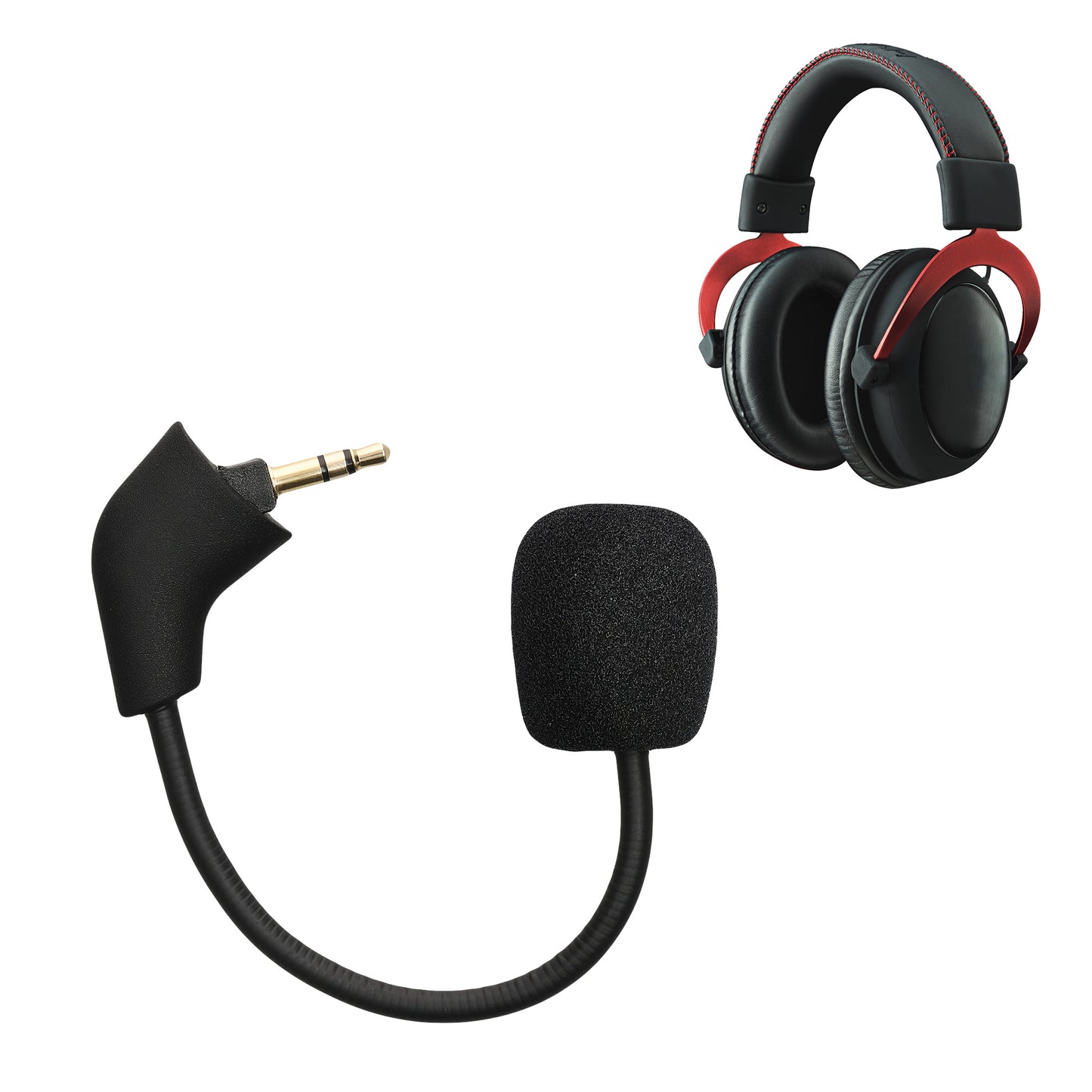 kwmobile Ersatz Kopfhörer Mikrofon kompatibel mit Kingston HyperX Cloud / Cloud X / CloudX Core Headset - Gaming Headphones Mikrofon mit 3,5 mm Klinkenstecker