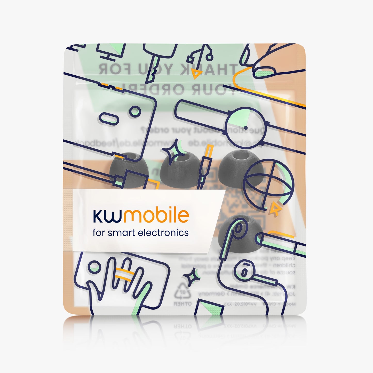 kwmobile 6x Ersatz In Ear Kopfhörer kompatibel mit Samsung Galaxy Buds 2 Polster Ohrstöpsel In-Ear Ohrhörer