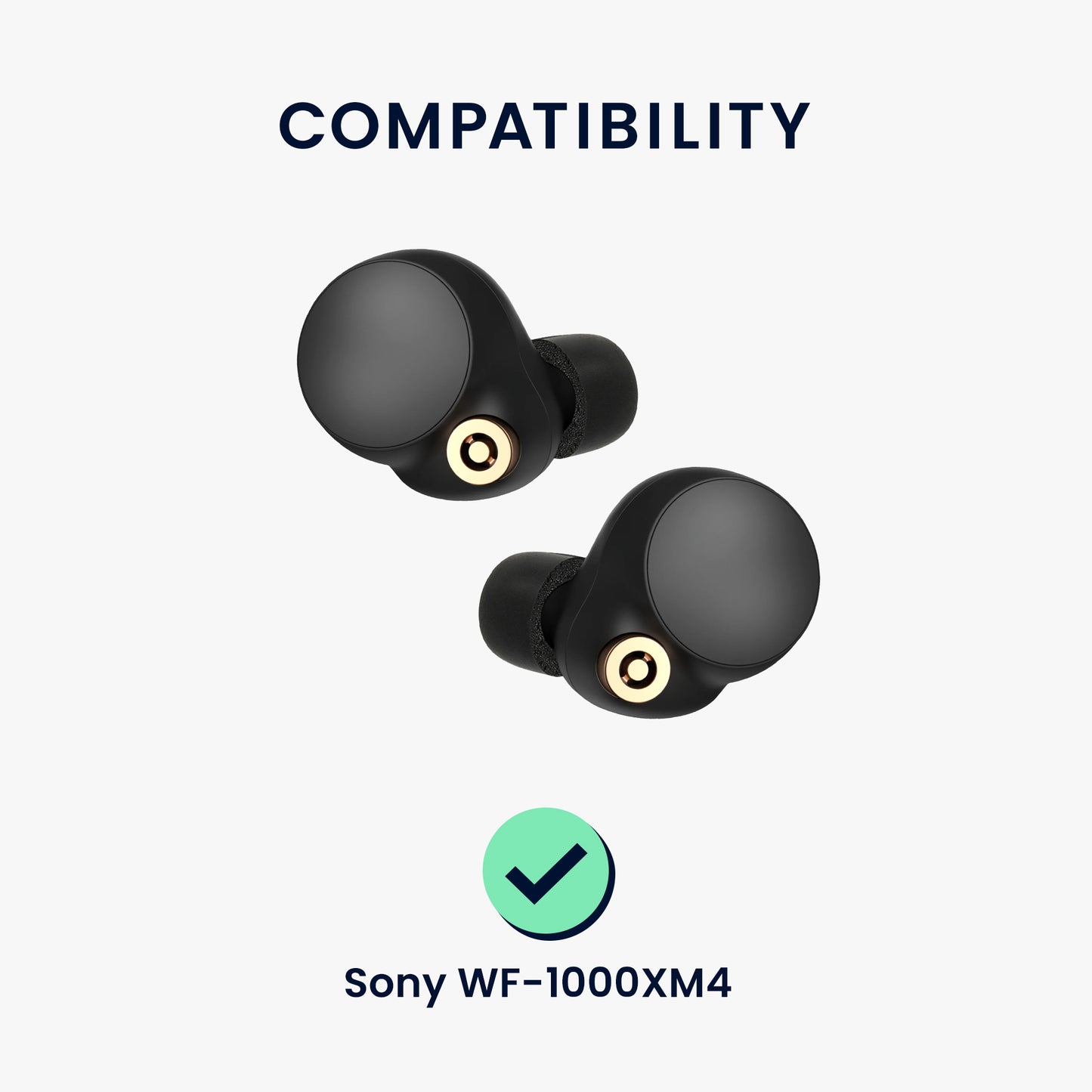 kwmobile Ersatz In Ear Kopfhörer kompatibel mit Sony WF-1000XM4 Polster Ohrstöpsel In-Ear Ohrhörer