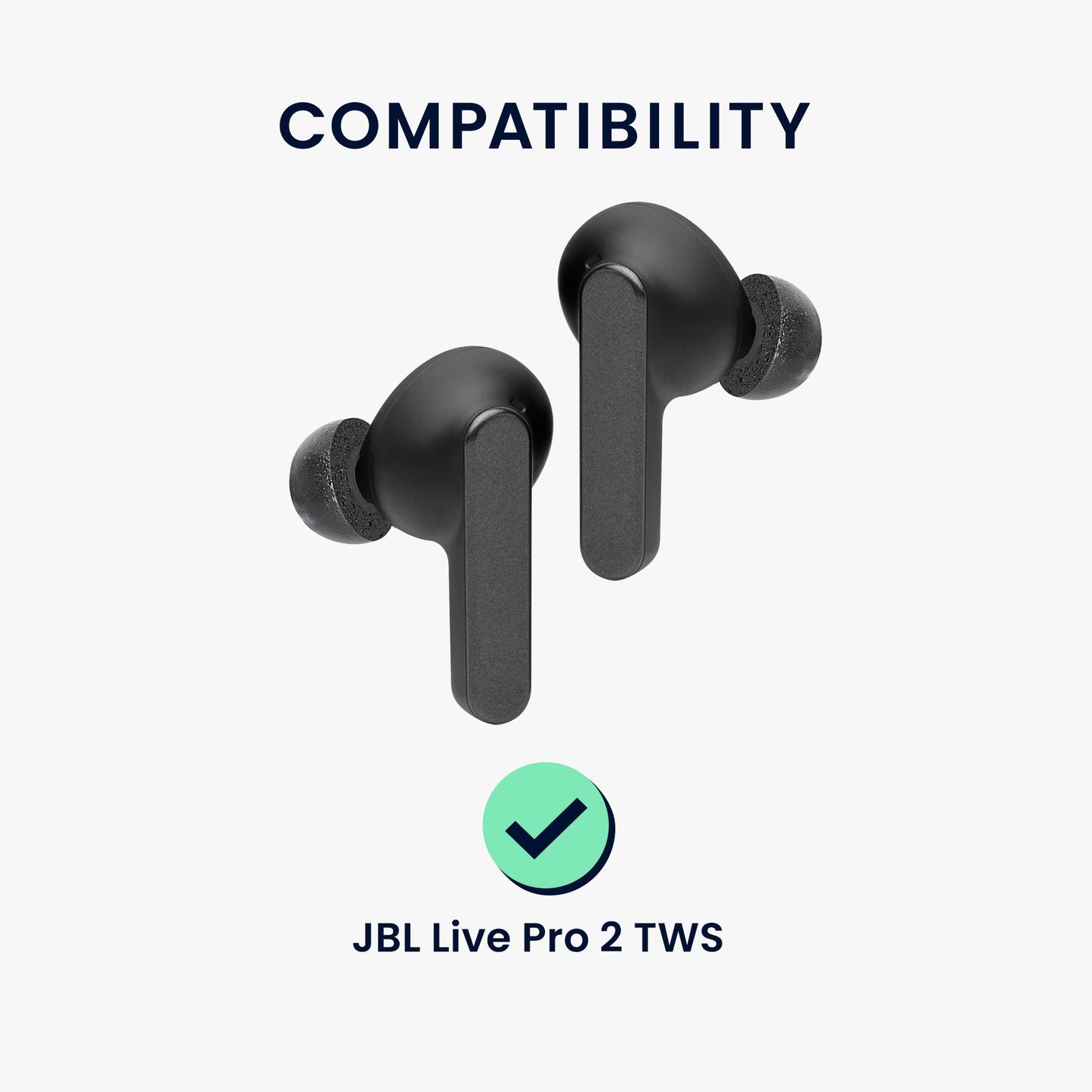 kwmobile Ersatz In Ear Kopfhörer kompatibel mit JBL Live Pro 2 TWS Polster Ohrstöpsel In-Ear Ohrhörer