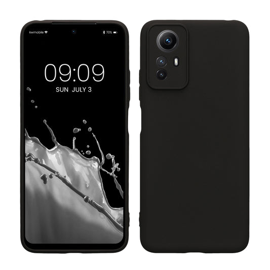 kwmobile Handyhülle kompatibel mit Xiaomi Redmi Note 12S Hülle - Handy Case aus weichem Silikon in Schwarz matt Schwarz matt  
