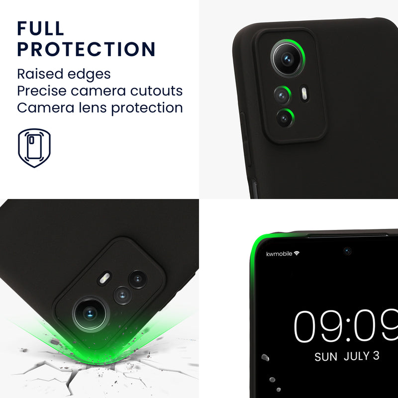 kwmobile Handyhülle für Xiaomi Redmi Note 12S Hülle - weiches Handy Silikon Case - Schutzhülle Cover