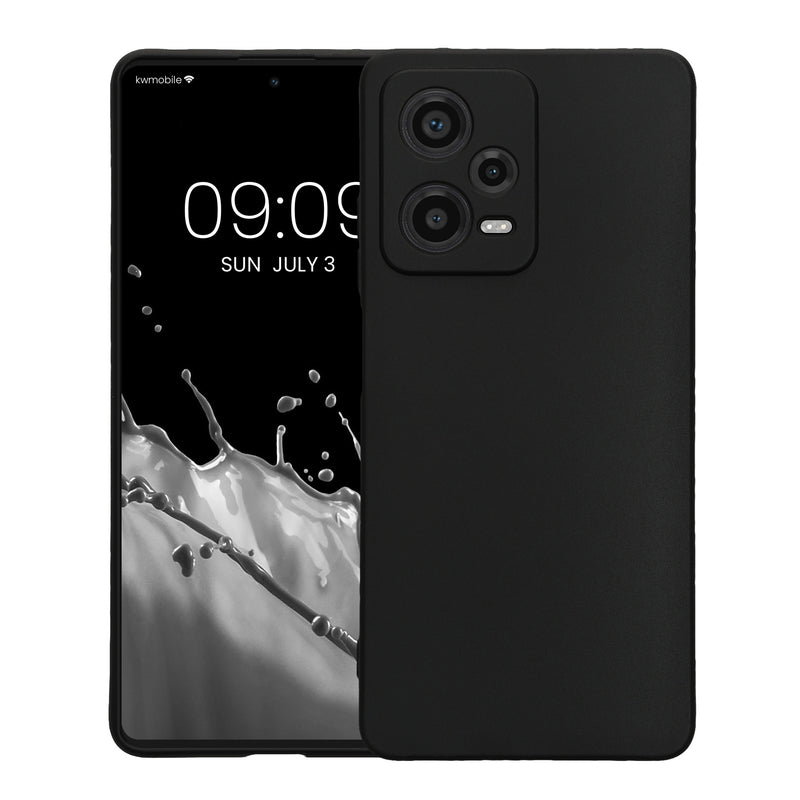 TPU Hülle mit Kameraschutz für Xiaomi Redmi Note 12 Pro+ 5G / Note 12 Pro Plus 5G in Schwarz matt