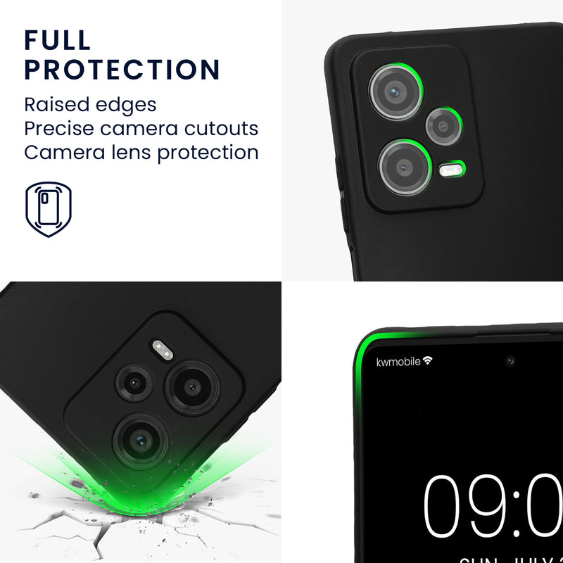 TPU Hülle mit Kameraschutz für Xiaomi Redmi Note 12 Pro+ 5G / Note 12 Pro Plus 5G in Schwarz matt