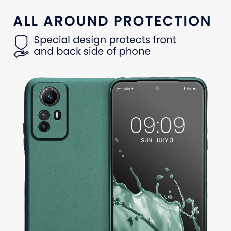 kwmobile Handyhülle für Xiaomi Redmi Note 12S Hülle - weiche Silikon Case - Schutzhülle Cover