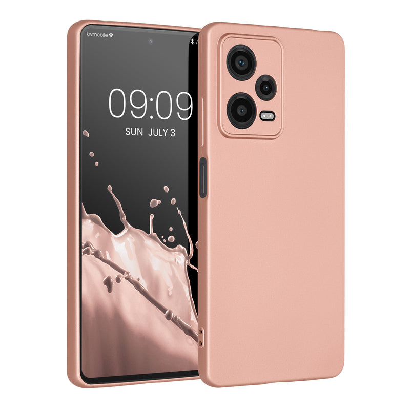 kwmobile Handyhülle für Xiaomi Redmi Note 12 Pro 5G Hülle - weiche Silikon Case - Schutzhülle Cover