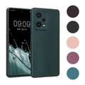 kwmobile Handyhülle kompatibel mit Xiaomi Redmi Note 12 Pro 5G Hülle - weiche Silikon Case metallisch schimmernd in Metallic Arctic Berry Metallic Arctic Berry  
