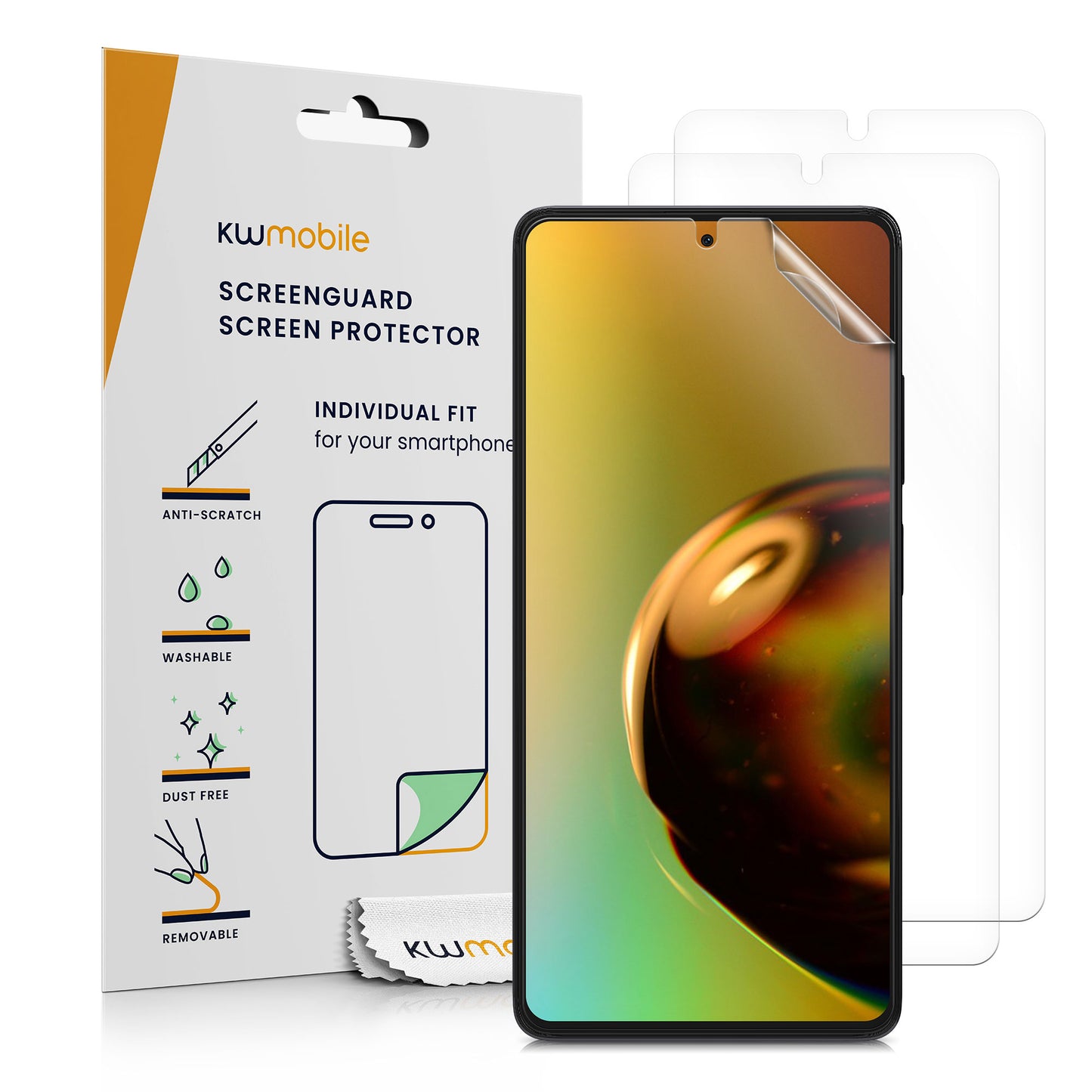 kwmobile 3x Displayschutzfolie kompatibel mit Xiaomi Redmi Note 12 4G / 5G Folie - klare Schutzfolien Set in transparent Transparent  