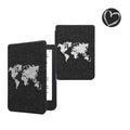 kwmobile Hülle kompatibel mit Kobo Clara 2E / Tolino Shine 4 Cover - eReader Schutzhülle aus Stoff - Case Herz Brush Grau Grau  [dsg02]
