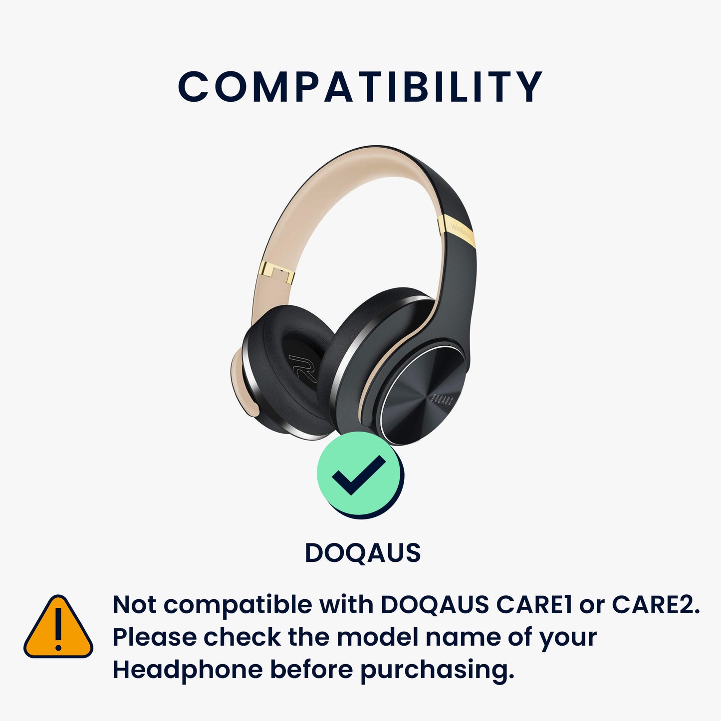 kwmobile Ohr Polster für DOQAUS Ohrpolster Ersatz Ohrpolster Kopfhörer Ersatzteile Kopfhörer Ersatzpolster Over Ear Headphones