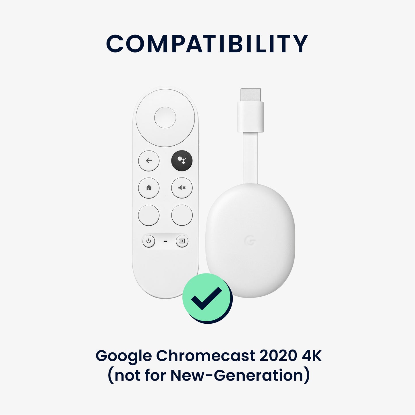 kwmobile Hülle für Fernbedienung und Streaming Gerät kompatibel mit Google Chromecast 2020 4K (not for New-Generation) Case Set für TV Zubehör