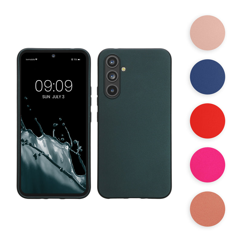 kwmobile Hülle kompatibel mit Samsung Galaxy A54 5G Hülle - TPU Silikon Handyhülle - Schutzhülle stoßabsorbierend flexibel - Case in Metallic Blauviolett Metallic Blauviolett  