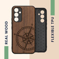 kwmobile Hülle kompatibel mit Samsung Galaxy A54 5G Handy Cover TPU Handyhülle Kompass Vintage
