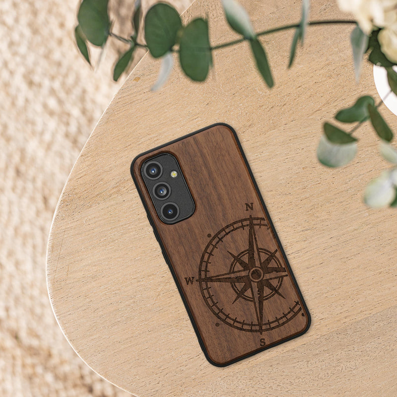 kwmobile Hülle kompatibel mit Samsung Galaxy A54 5G Handy Cover TPU Handyhülle Kompass Vintage