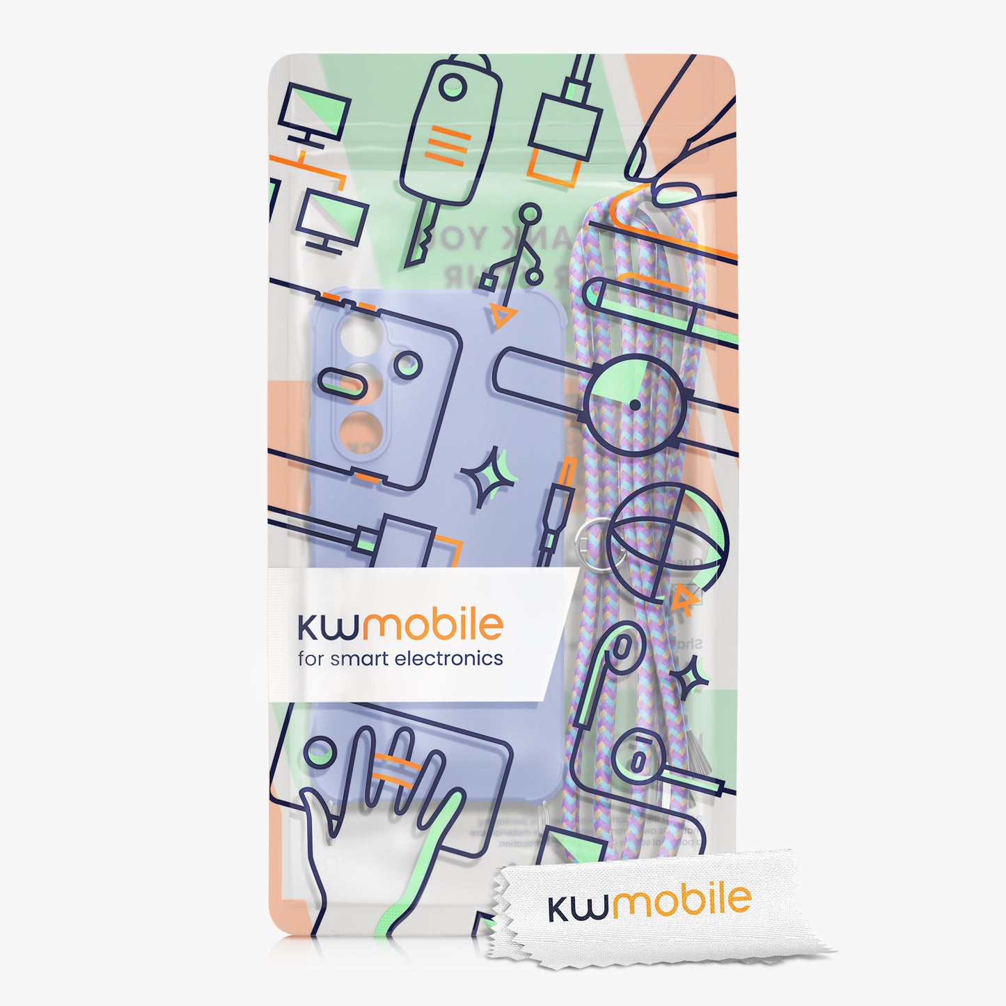 kwmobile Necklace Case kompatibel mit Samsung Galaxy A54 5G Hülle Cover mit Kordel zum Umhängen Silikon Schutzhülle