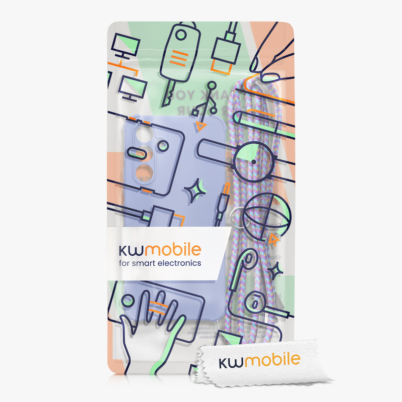 kwmobile Necklace Case kompatibel mit Samsung Galaxy A54 5G Hülle Cover mit Kordel zum Umhängen Silikon Schutzhülle
