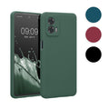 kwmobile Handyhülle kompatibel mit Motorola Moto G73 5G Hülle - gummierte Handy Case aus Silikon in Dunkler Schiefer Dunkler Schiefer  