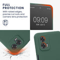 Gummierte Silikon Hülle mit Kameraschutz für Motorola Moto G73 5G in Petrol