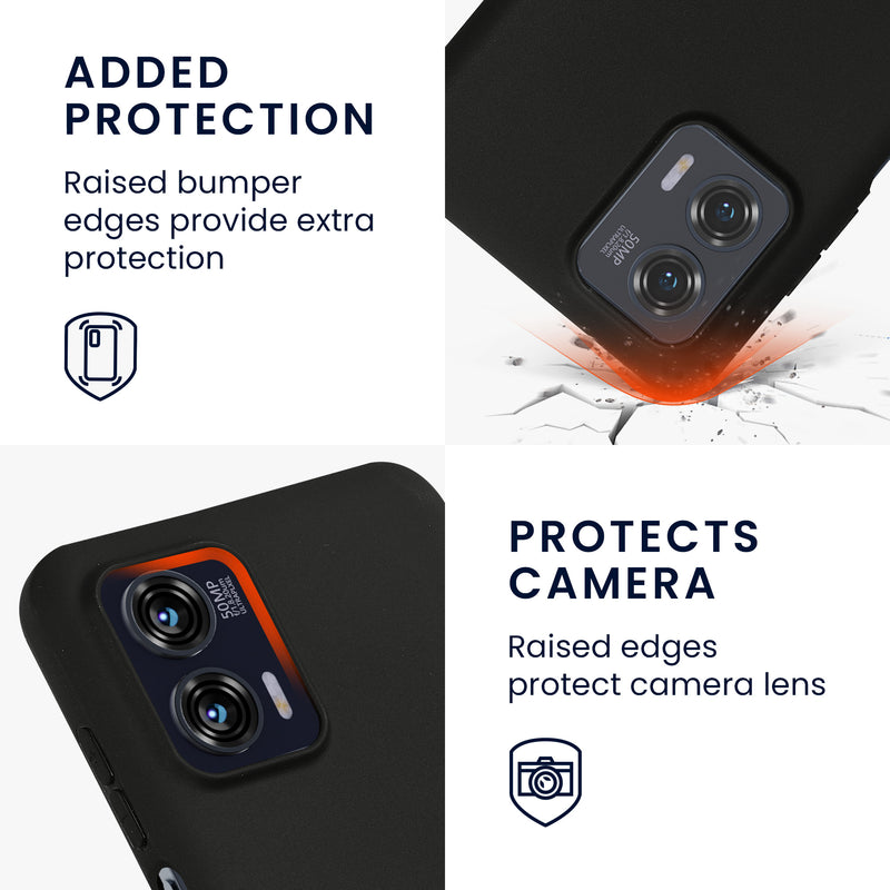 TPU Hülle für Motorola Moto G73 5G in Schwarz matt