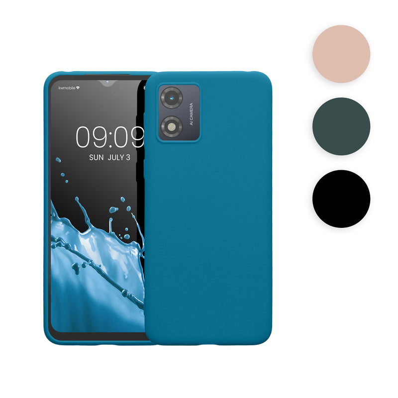 kwmobile Hülle kompatibel mit Motorola Moto E13 Hülle - weiches TPU Silikon Case - Cover geeignet für kabelloses Laden - Strahlend Gelb Strahlend Gelb  