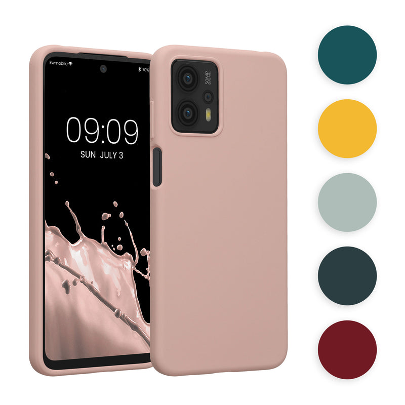 kwmobile Hülle kompatibel mit Motorola Moto G23 / Moto G13 Hülle - Silikon Handy Case - Handyhülle weiche Oberfläche - kabelloses Laden - Petrol Petrol  