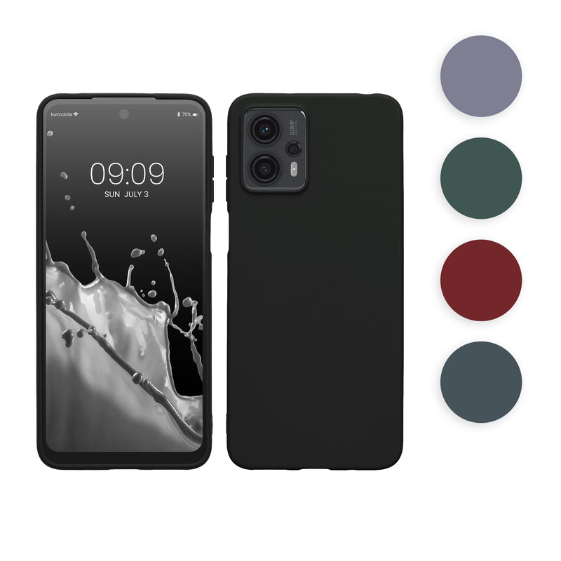kwmobile Hülle kompatibel mit Motorola Moto G23 / Moto G13 Hülle - weiches TPU Silikon Case - Cover geeignet für kabelloses Laden - Lavendelgrau Lavendelgrau  
