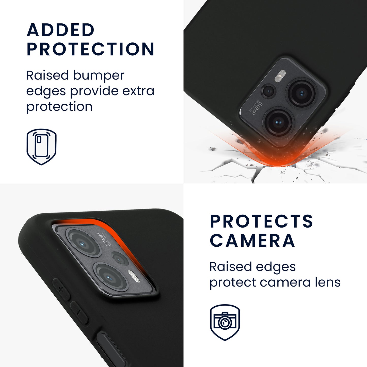 kwmobile Handyhülle für Motorola Moto G23 / Moto G13 Hülle Kabelloses Laden Schutzhülle Cover