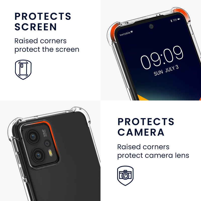 kwmobile Necklace Case kompatibel mit Motorola Moto G23 / Moto G13 Hülle Silikon Cover mit Handykette Band Handyhülle