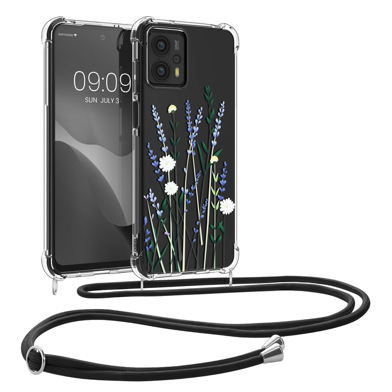 kwmobile Necklace Case kompatibel mit Motorola Moto G23 / Moto G13 Hülle Silikon Cover mit Handykette