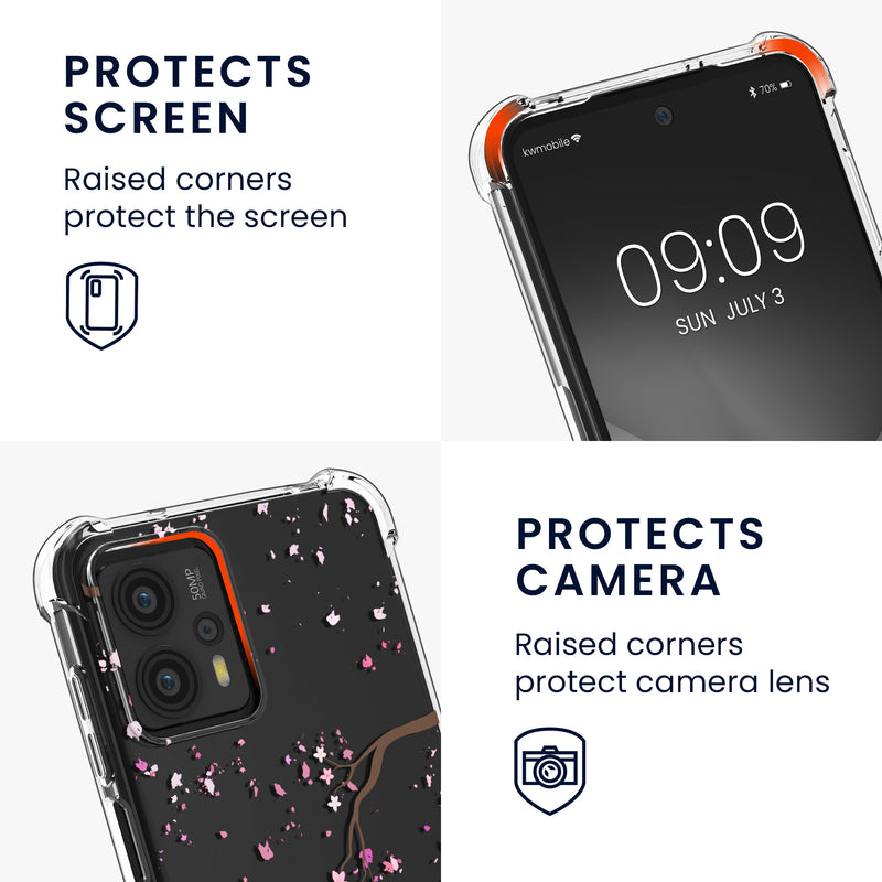 kwmobile Necklace Case kompatibel mit Motorola Moto G23 / Moto G13 Hülle Silikon Cover mit Handykette