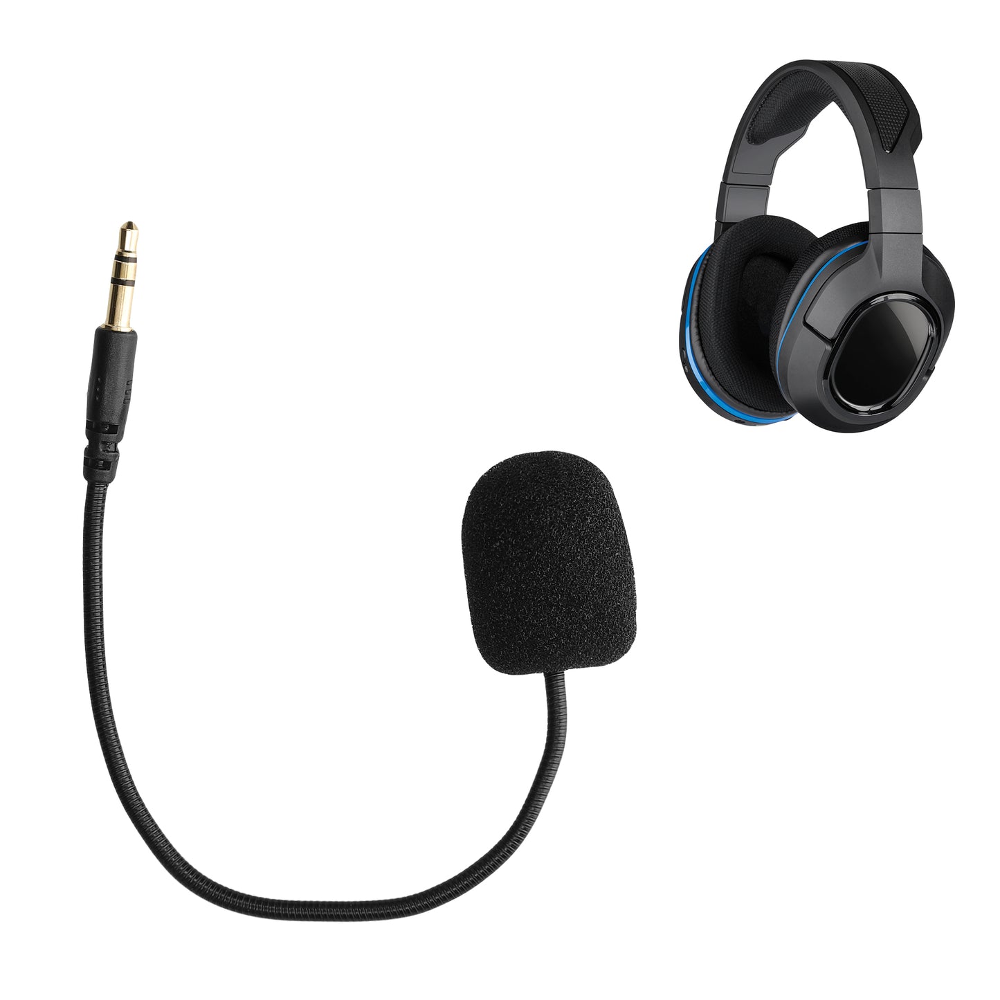 kwmobile Ersatz Kopfhörer Mikrofon kompatibel mit Turtle Beach Stealth 400 / 420x / 450 / 520 / Recon 50x / 50p / 60p Headset - Gaming Headphones Mikrofon mit 3,5 mm Klinkenstecker