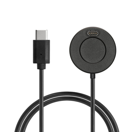 kwmobile USB C Ladekabel kompatibel mit Garmin Venu Sq Music / Sq 2 / Venu 2 Plus / Fenix 7 / vivoactive 4 - Kabel Charger - Smart Watch Typ C Ersatzkabel - Fitnesstracker Aufladekabel Schwarz  