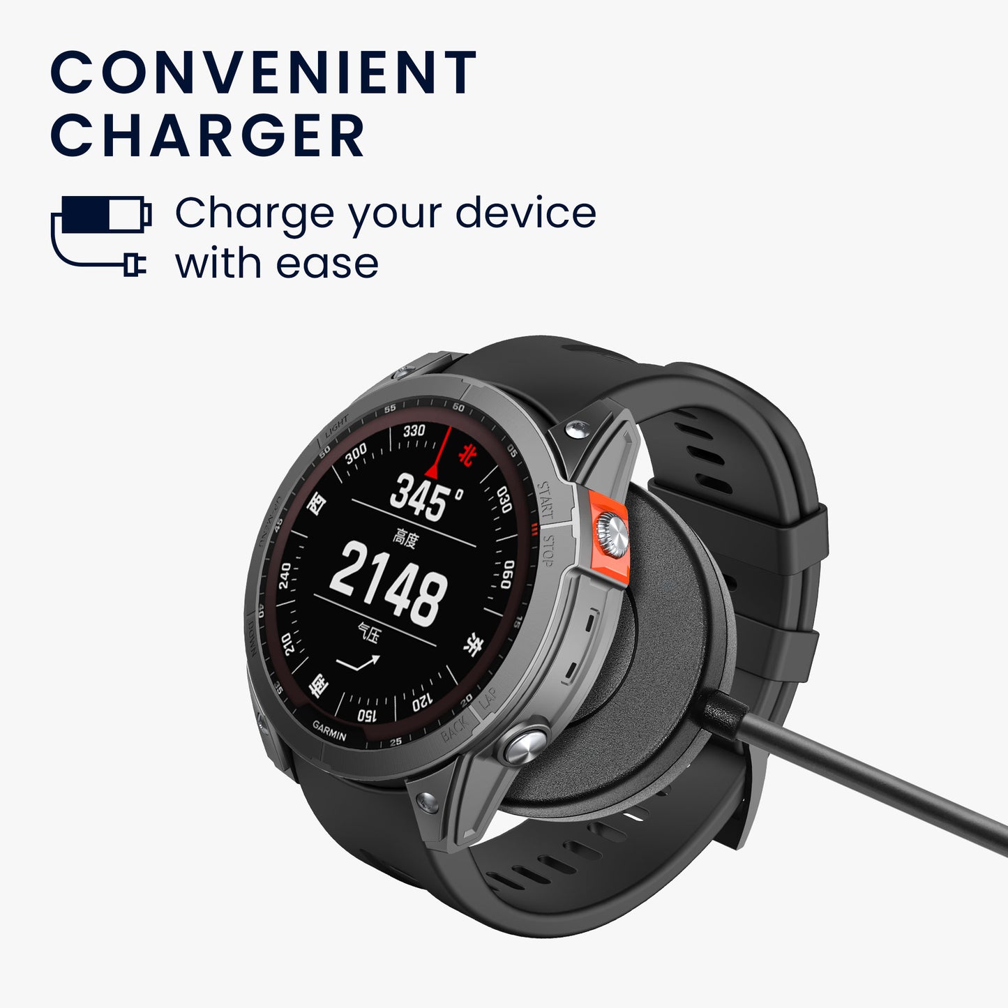 kwmobile USB C Ladekabel kompatibel mit Garmin Venu Sq Music / Sq 2 / Venu 2 Plus / Fenix 7 / vivoactive 4 Kabel Charger Smart Watch Ersatzkabel Fitnesstracker Aufladekabel