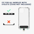 kwmobile Universelle Handykette - Handyband zum Umhängen mit Universalhalterung - 35 x 1,4 cm