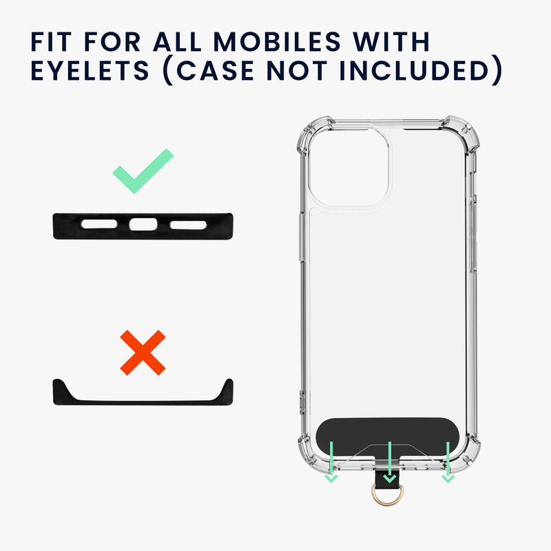 kwmobile Universelle Handykette - Handyband zum Umhängen mit Universalhalterung - 35 x 1,4 cm