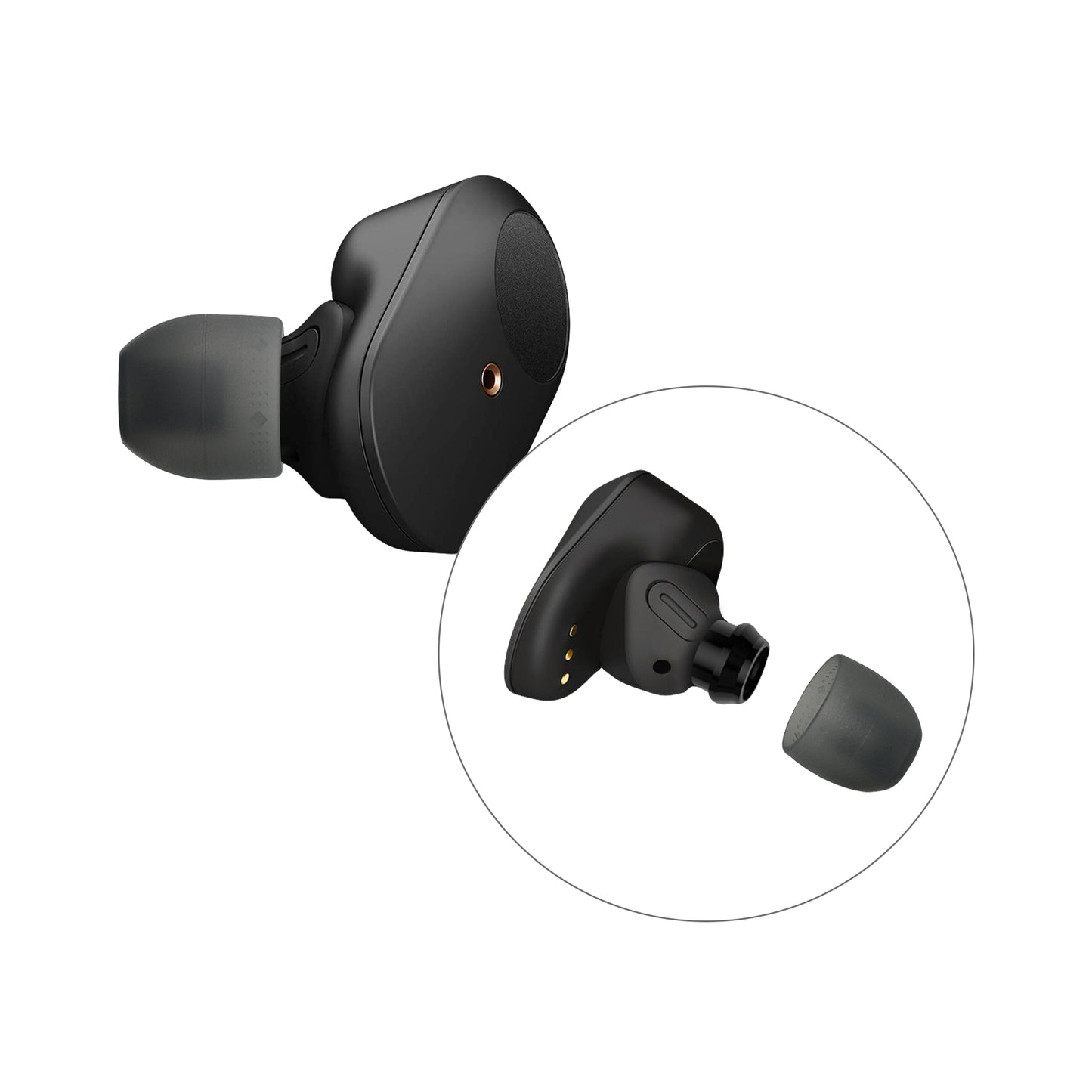 kwmobile Ersatzpolster kompatibel mit Sony WF-1000XM3 / WF-SP900 / WF-SP510 In-Ear Kopfhörer Polster