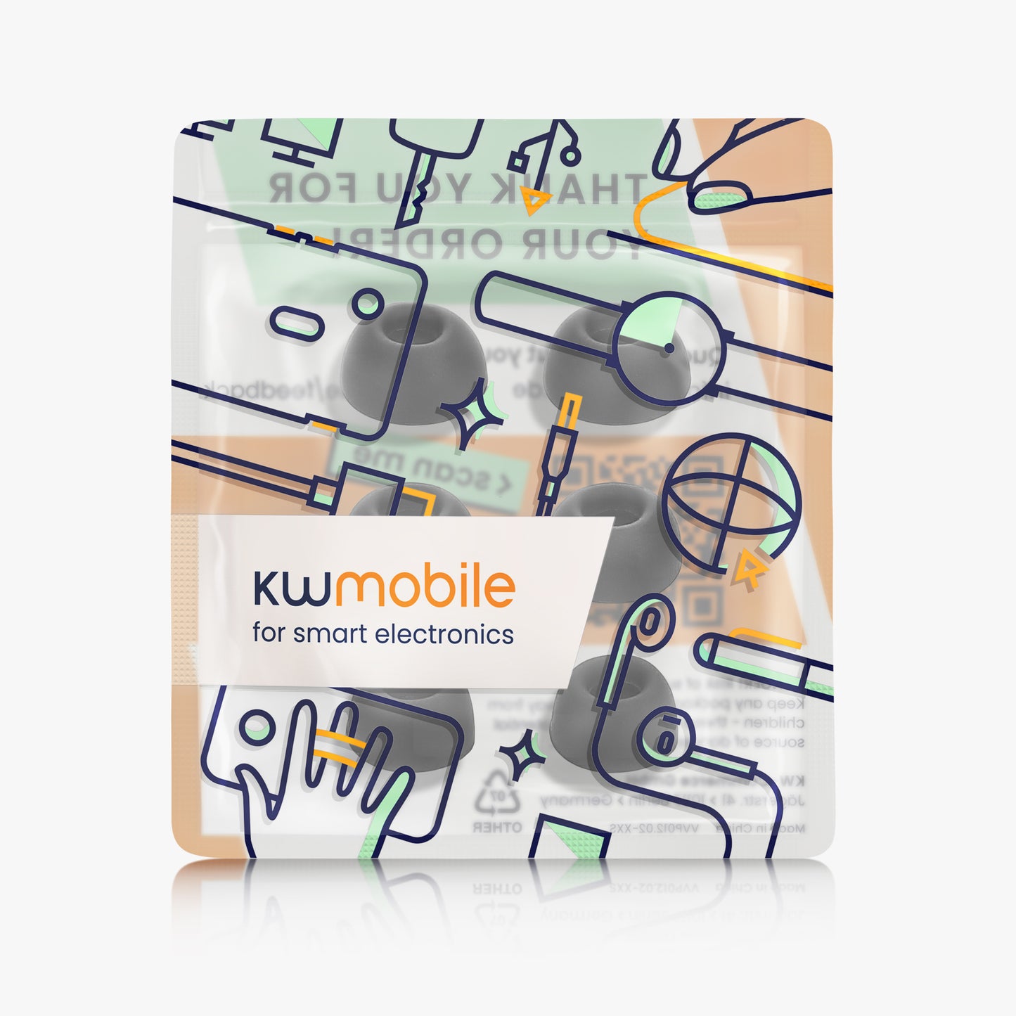 kwmobile Polster kompatibel mit Oppo Enco Free2 / Enco Free 2i / Enco X