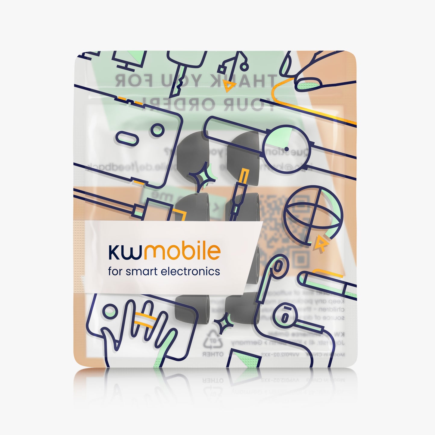 kwmobile Ersatzpolster kompatibel mit Beoplay B&O EQ / H3 / H5 / E4 / E6 / E8 - 4 Größen - Ersatz Ohrstöpsel In-Ear Kopfhörer - Polster