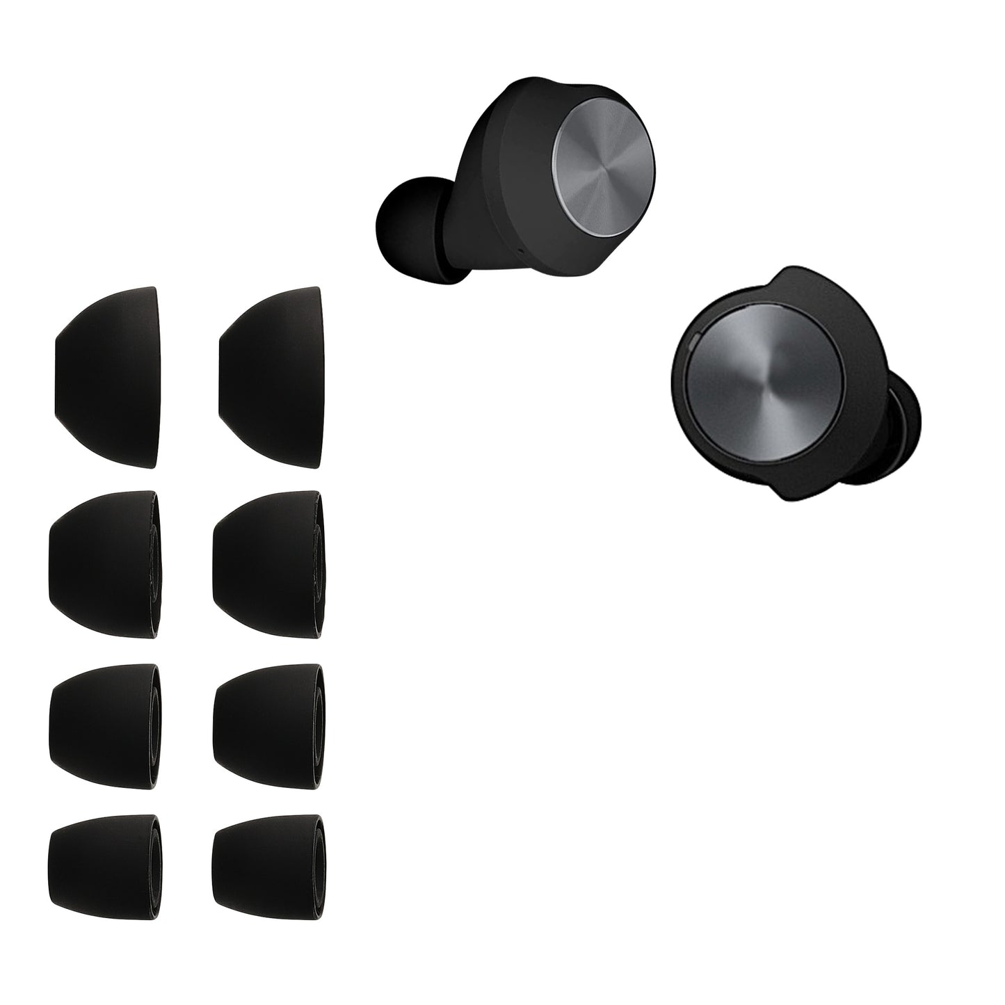 kwmobile Ersatzpolster kompatibel mit Beoplay B&O EQ / H3 / H5 / E4 / E6 / E8 - 4 Größen - Ersatz Ohrstöpsel In-Ear Kopfhörer - Polster