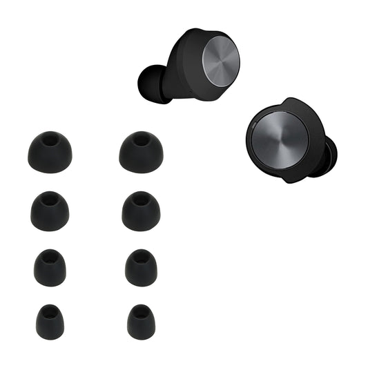kwmobile 8x Ersatzpolster kompatibel mit Beoplay B&O EQ / H3 / H5 / E4 / E6 / E8 - 4 Größen - Silikon Ersatz Ohrstöpsel In-Ear Kopfhörer - Polster Schwarz  