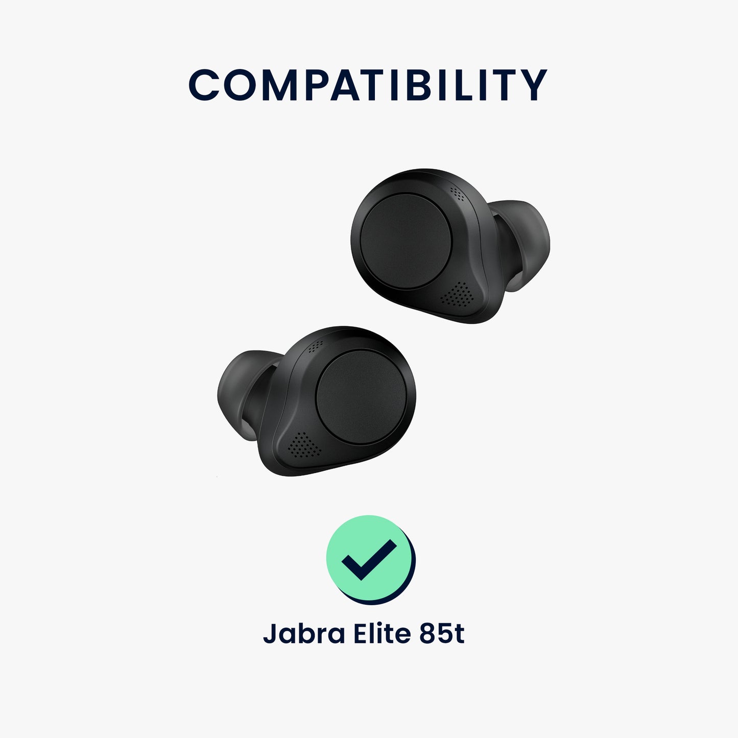 kwmobile Ersatz In Ear Kopfhörer kompatibel mit Jabra Elite 85t - Polster Ohrstöpsel In-Ear Ohrhörer